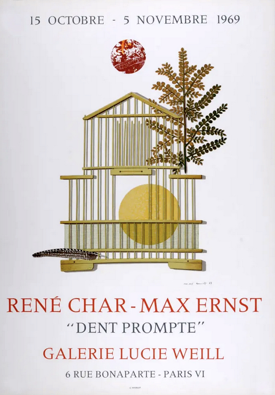 Max-Ernst-Rene-Char-Dent-Prompte-Exposition1969-galerieLWS