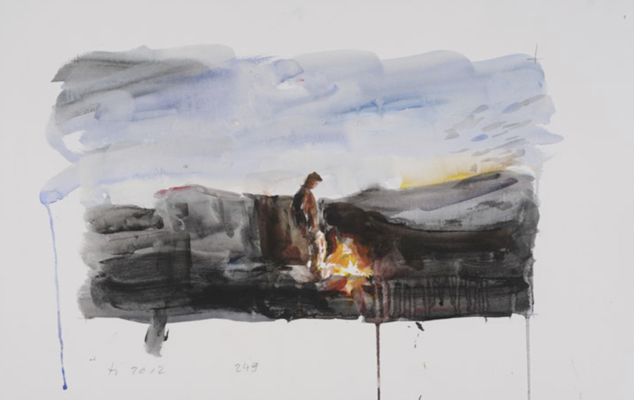 Thomas-Ivernel-Le-Feu-AcryliquesurPaper-2012-DDESSIN2014-galerieLWS